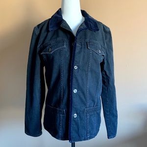 Liz Claiborne velvet trimmed jean jacket